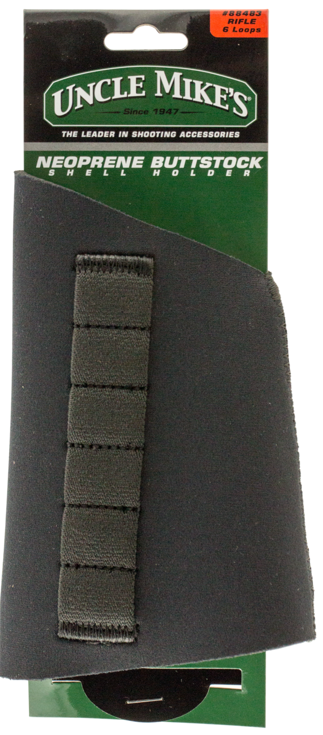 Uncle Mikes Buttstock Shell Holder, Unc 8848-3 Neoprene Rfl Butt Stk Hldr