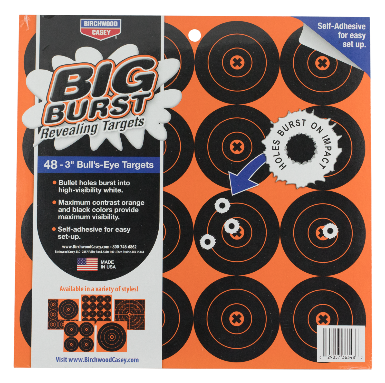 Birchwood Casey Big Burst, Bir 36348          Big Burst 3"  Target       48pk