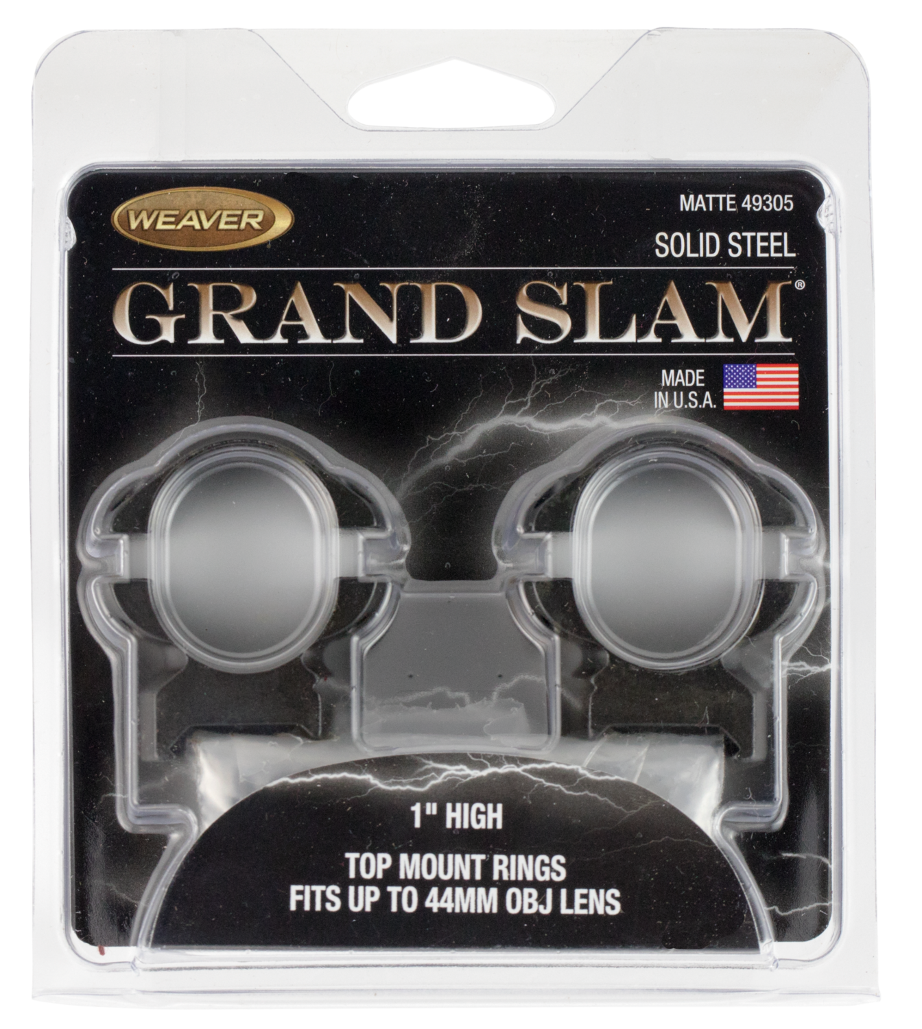 Weaver Mounts Grand Slam, Weav 49305  Grandslam Rings 1in Hi  Mat