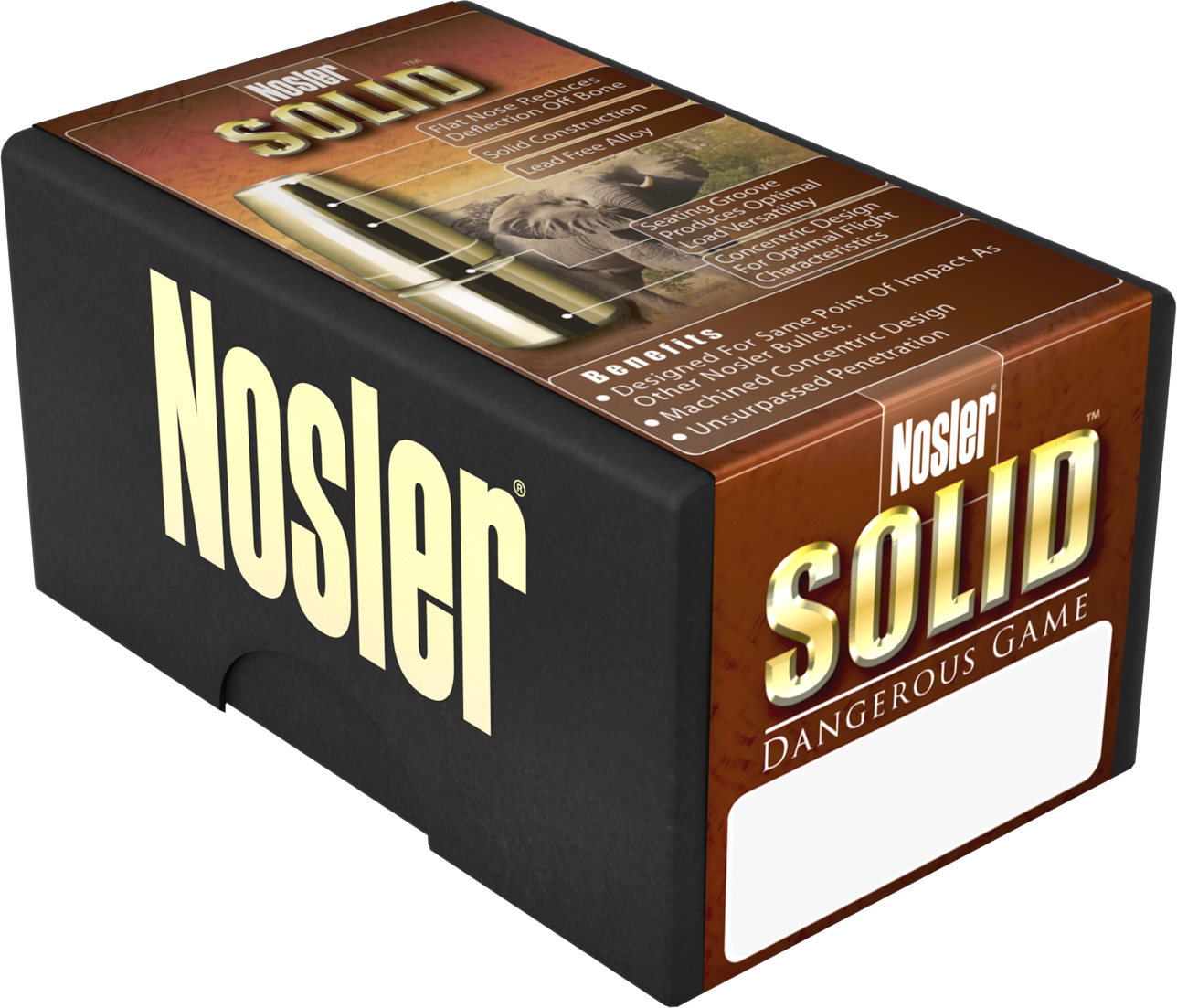 Nosler Trophy Grade Safari, Nos 40608 Safari 375h&h   300 Solid          20/10