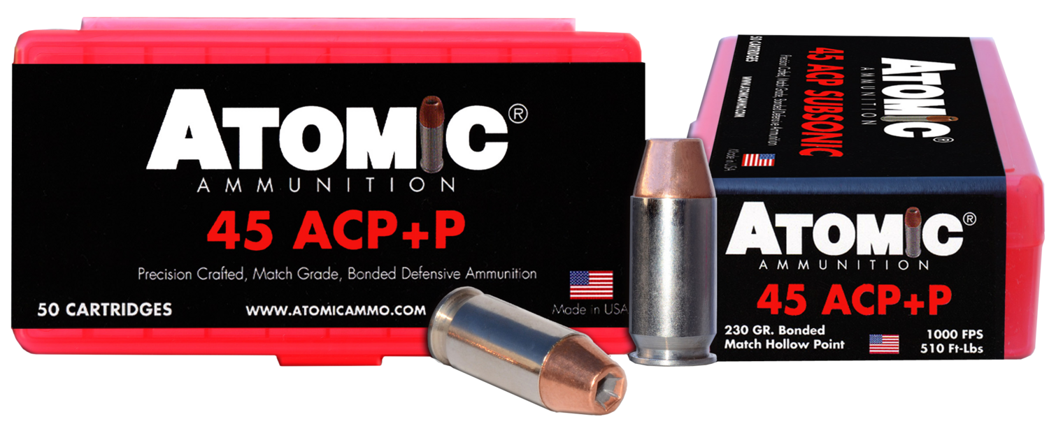 Atomic Pistol, Atomic 00433 45acp+p     230 Bonded Match Hp 50/10
