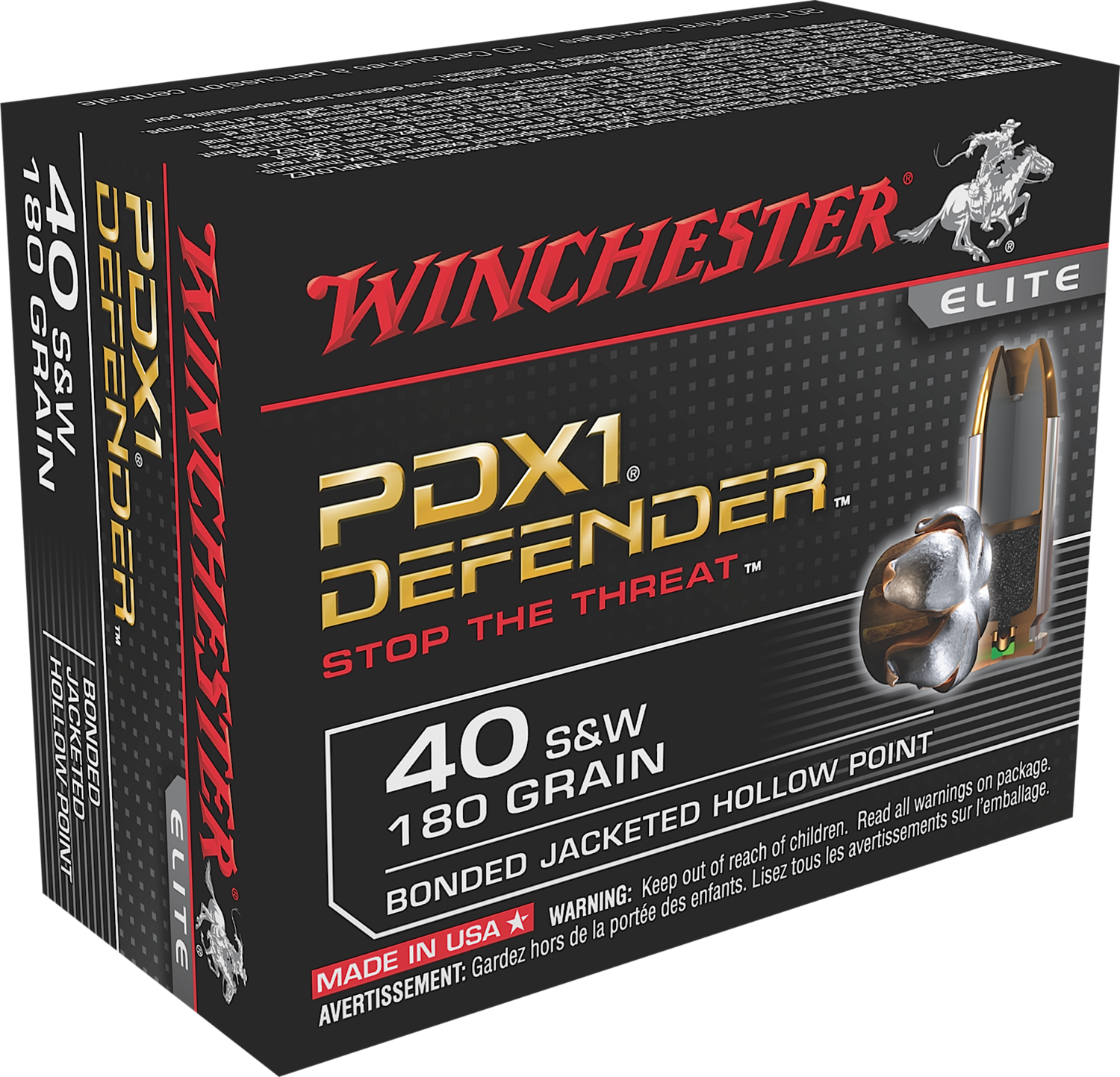 Winchester Ammo Defender, Win S40swpdb1 40s     180 Pdx                20/10