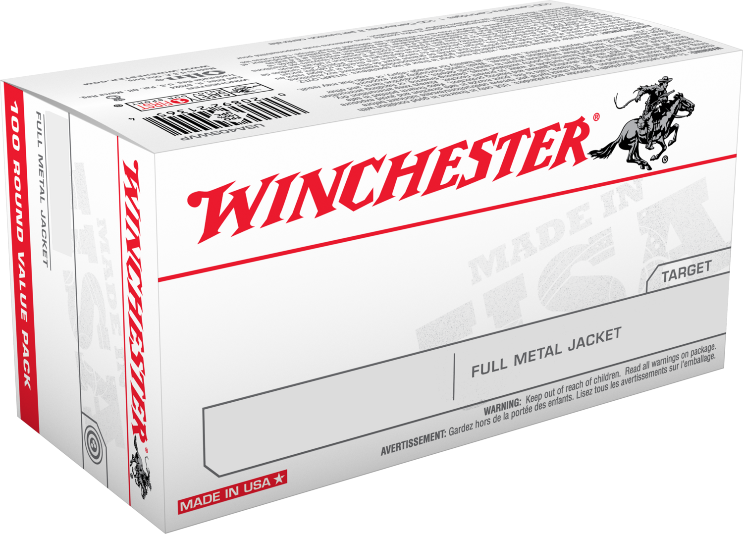 Winchester Ammo Usa, Win Usa380vp  380         95 Fmj            100/05