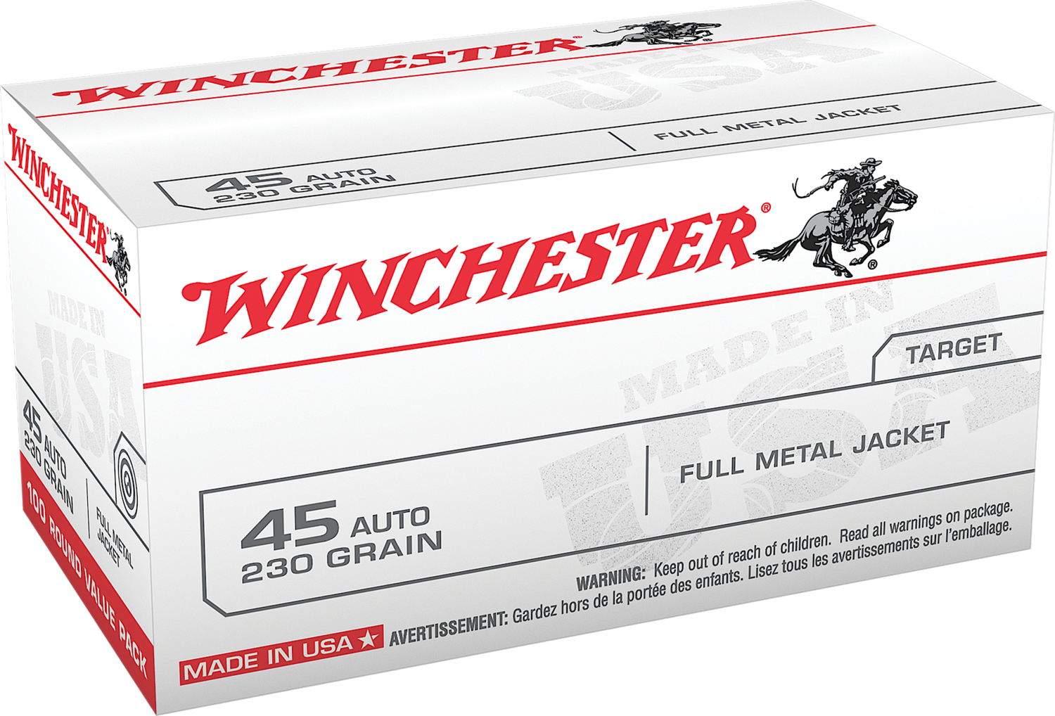 Winchester Ammo Usa, Win Usa45avp  45         230 Fmj            100/05