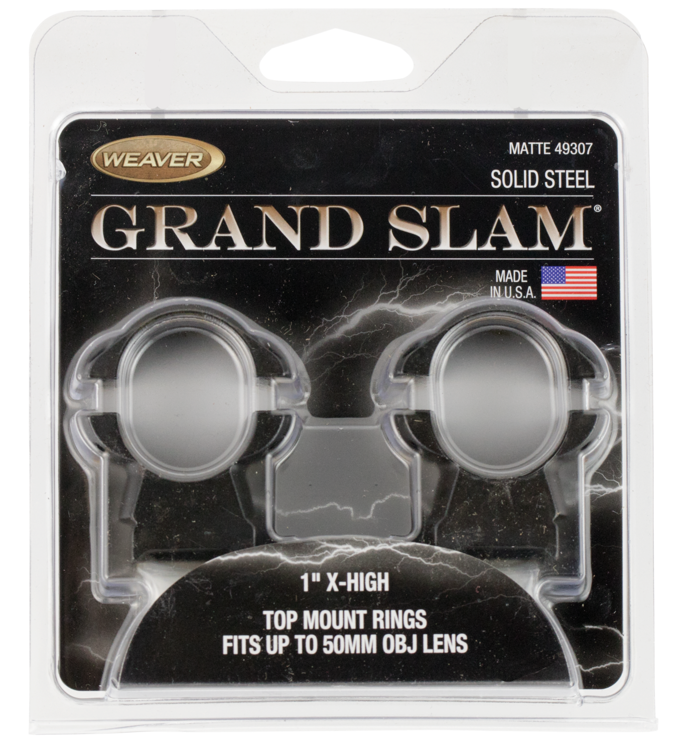 Weaver Mounts Grand Slam, Weav 49307  Grandslam Rings 1in Xhi Mat
