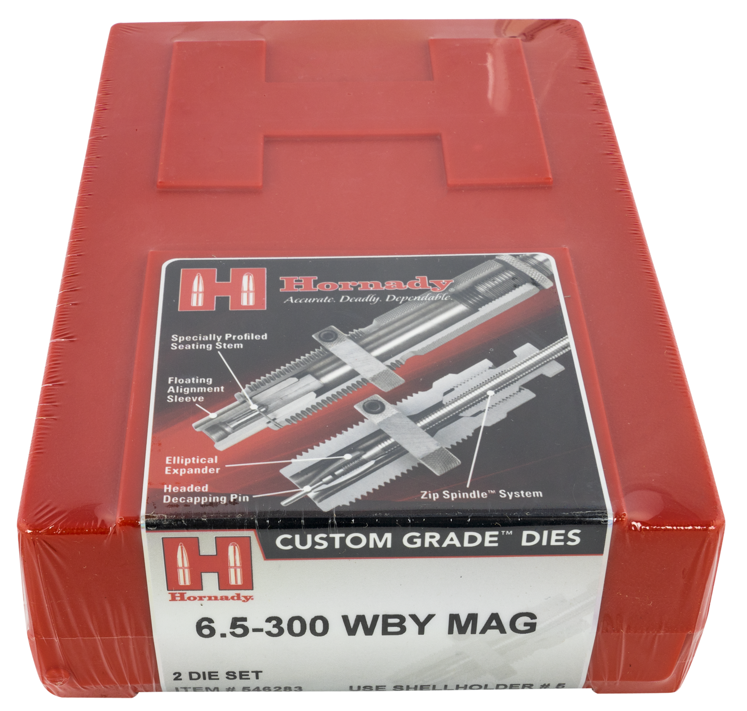 Hornady Custom Grade, Horn 546283  Ser4 Die Set 2 6.5-300 Weatherby