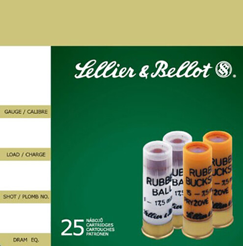 Sellier & Bellot Shotgun, S&b Sb12rsa        12ga Buck Rubber          25/10