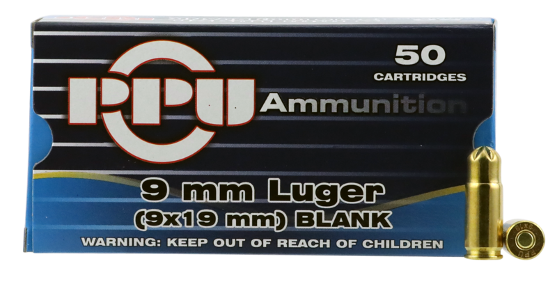 Ppu Blank Ammo, Ppu Ppb9l 9mm Luger Blank 50/20 Ppu Blank Ammo, Ppu Ppb9l 9mm Luger Blank 50/20