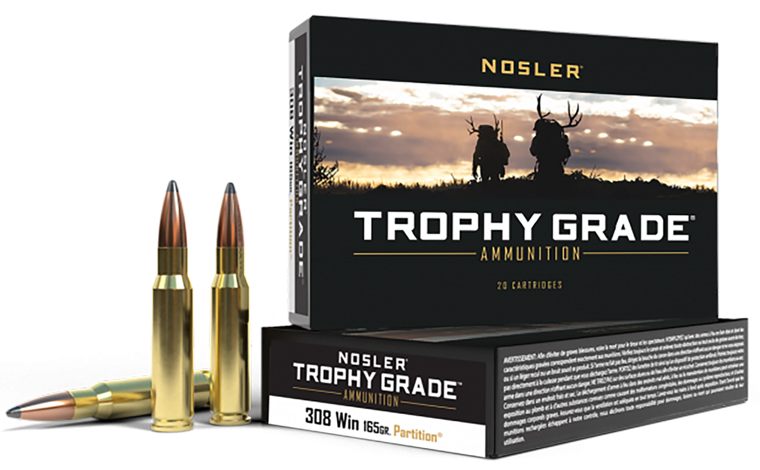 Nosler Trophy Grade, Nos 60053 Trophy 308win   165 Pt             20/10