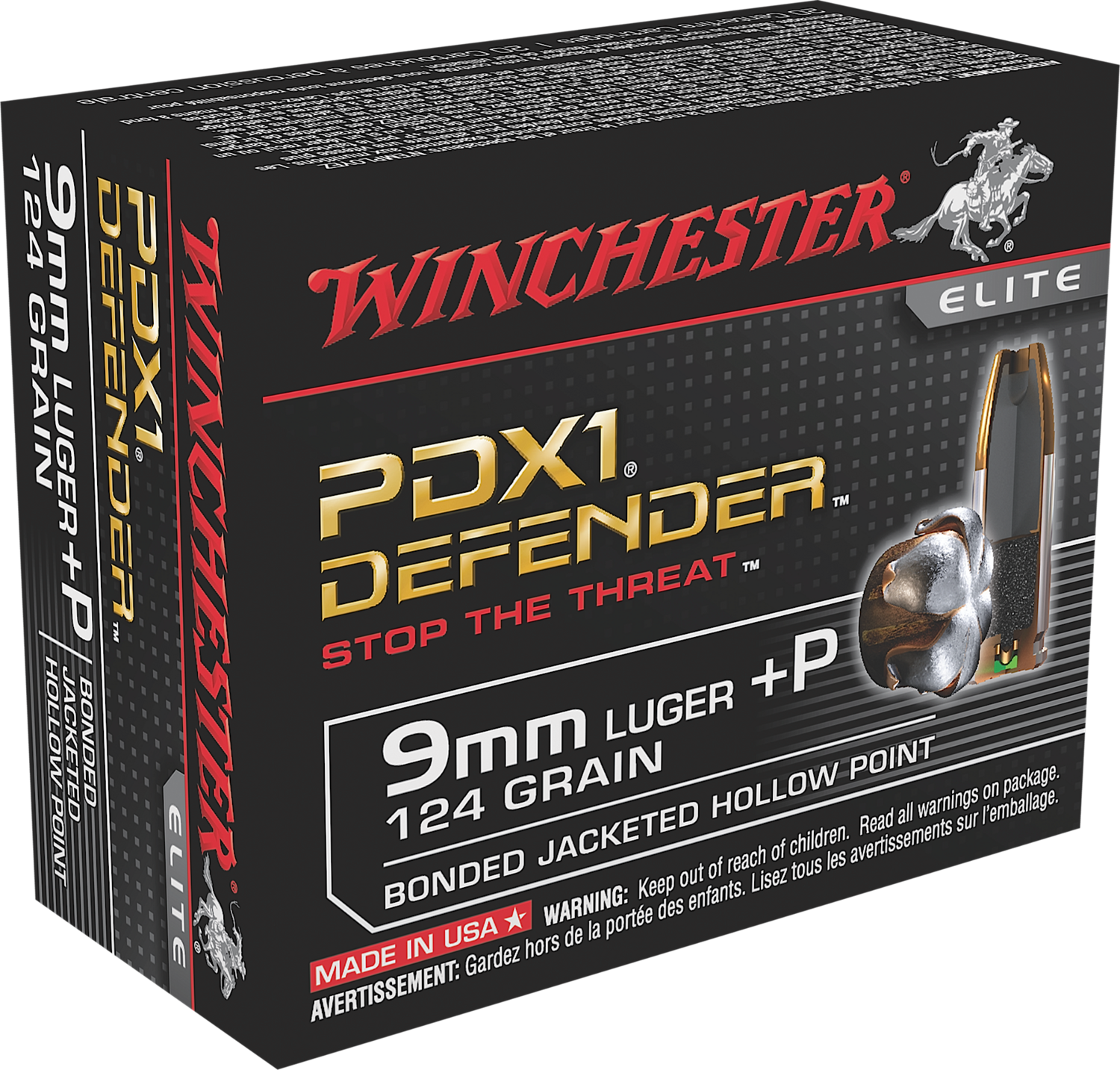 Winchester Ammo Defender, Win S9mmpdb   9mm     124 Pdx                20/10