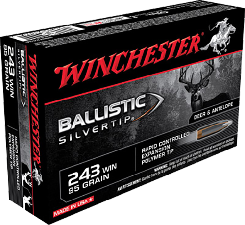 Winchester Ammo Ballistic Silvertip, Win Sbst243a      243     95 Blst            20/10