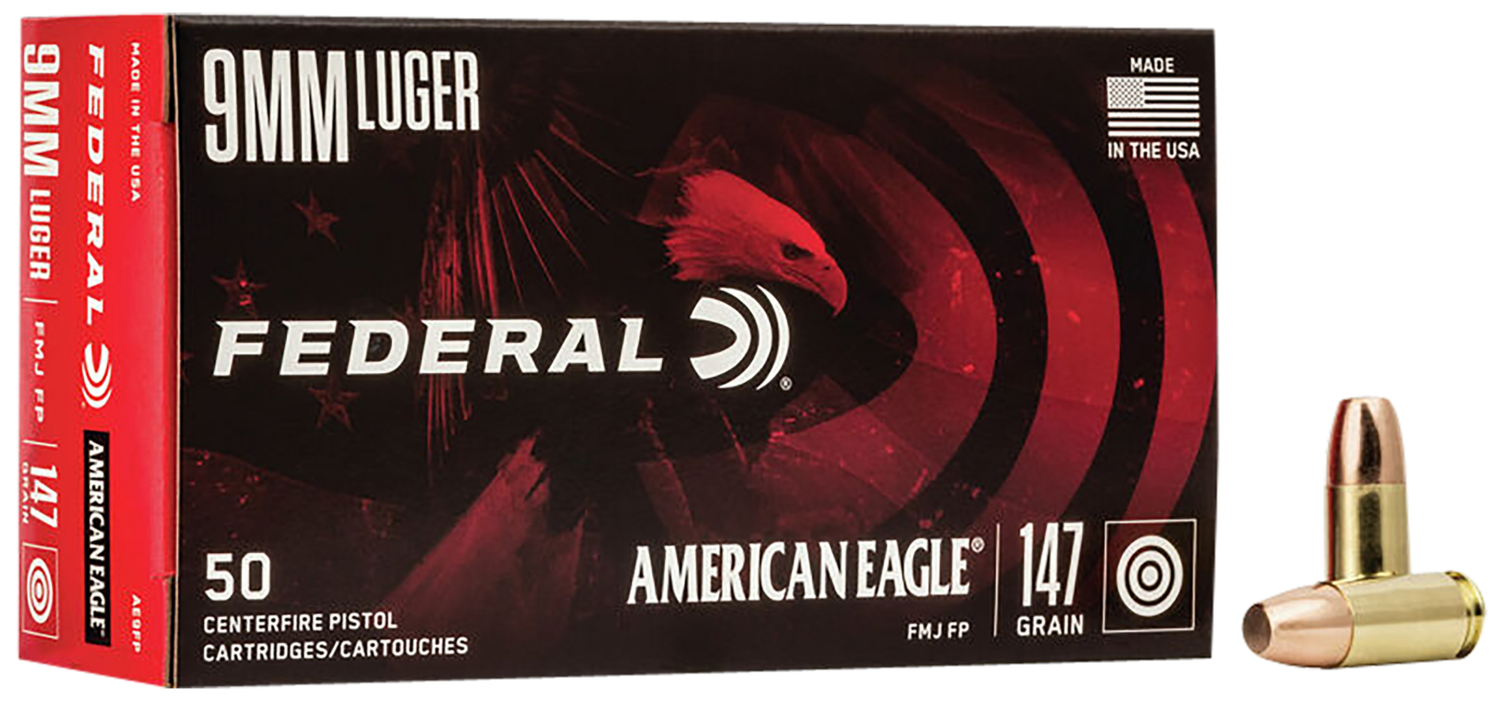 Federal American Eagle, Fed Ae9fp        9mm Lug   147 Fmj           50/20