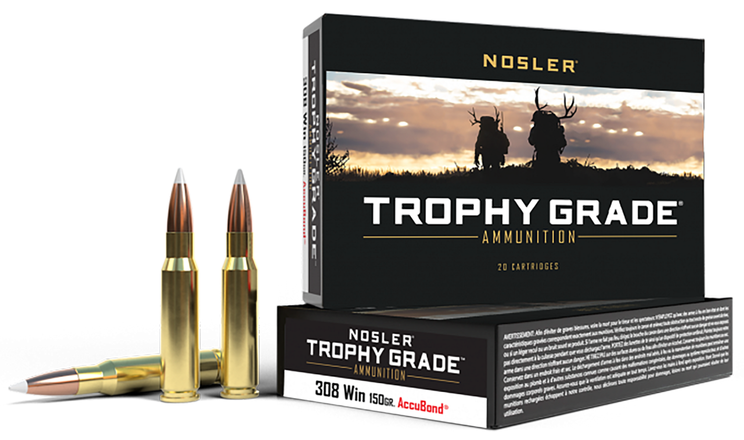 Nosler Trophy Grade, Nos 60056 Trophy 308win   150 Ab             20/10