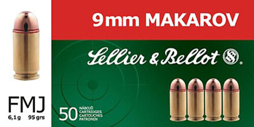 Sellier & Bellot Handgun, S&b Sb9mak         9mm Mak  95 Fmj           50/20