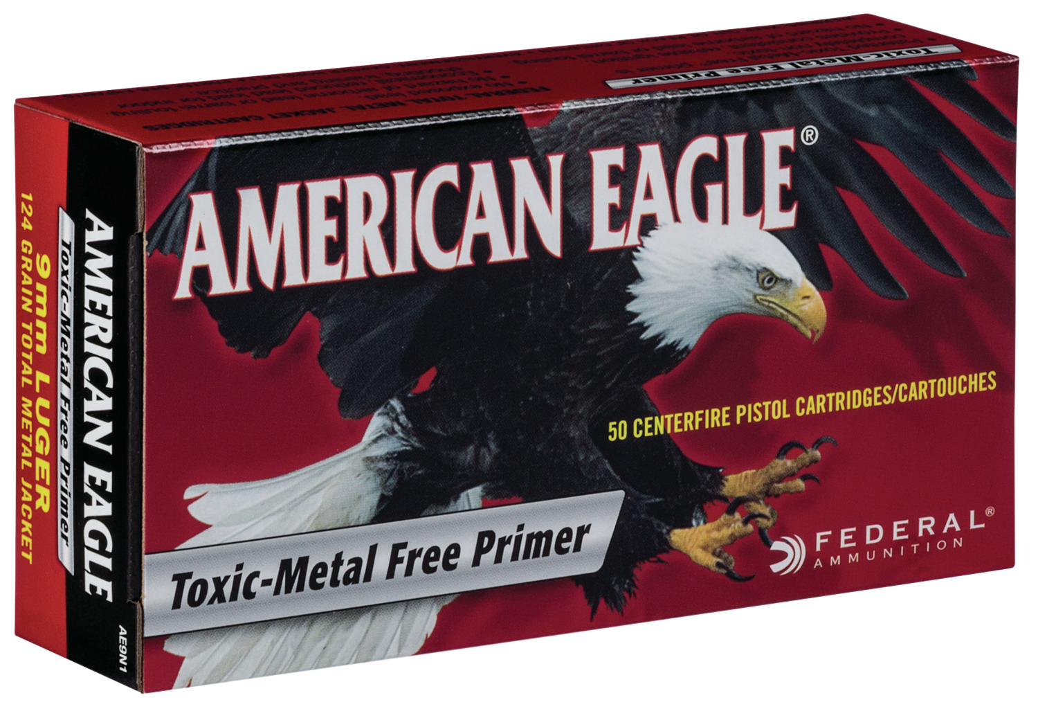 Federal American Eagle Irt, Fed Ae9n1        9mm Lug   124 Tmj           50/20