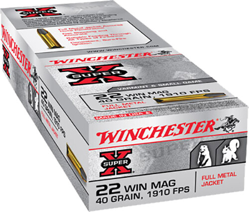 Winchester Ammo Super X, Win X22m        22wmr Super X    40 Fmj      50/40