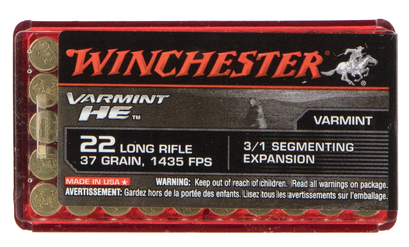 Winchester Ammo Varmint He, Win S22lrfsp    22lr   37 Lf Hp  Varmint     50/20
