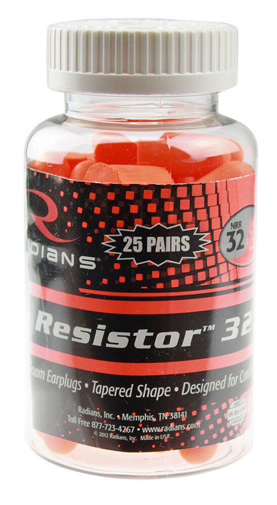 Radians Resistor, Rad Fp70rd/25  Foam Plugs          25pr