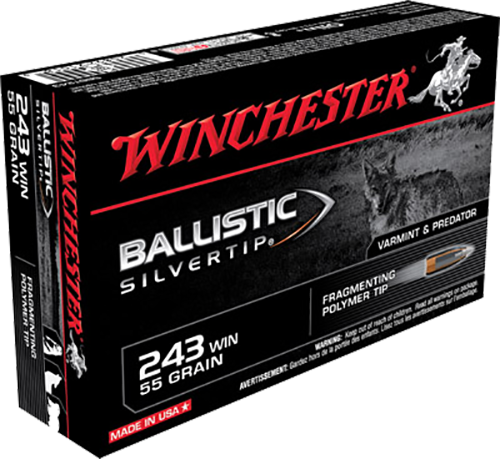 Winchester Ammo Ballistic Silvertip, Win Sbst243       243     55 Blst            20/10