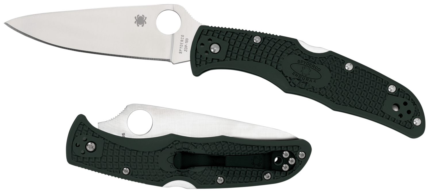Spyderco Endura 4, Spy C10fpgr     Endura 4 Pln   Clpnt    3.75   Grn