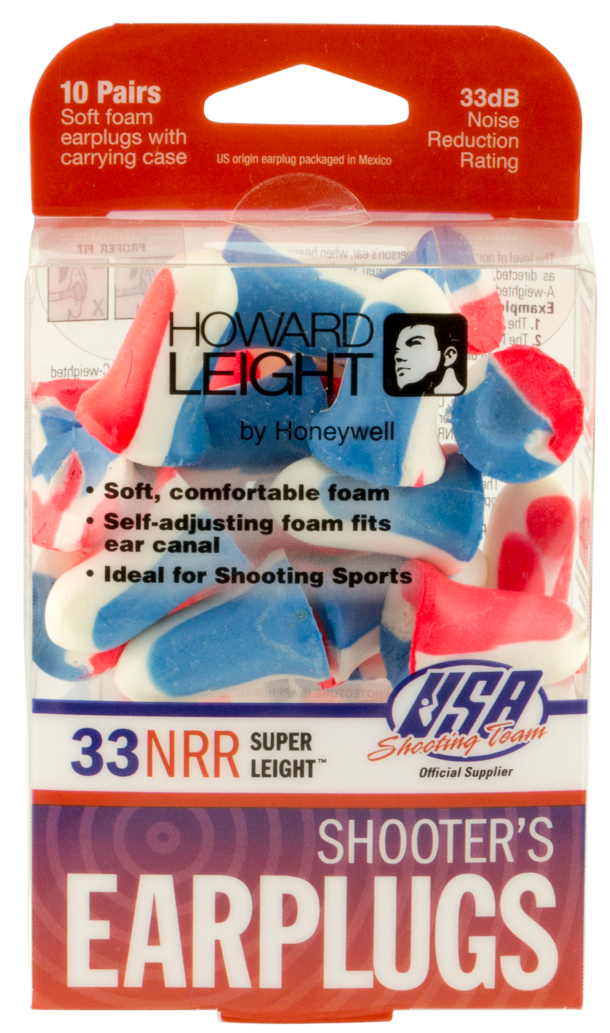 Howard Leight Usa Shooters Earplugs, How R01891  Usa Shooters Earplugs  10pr
