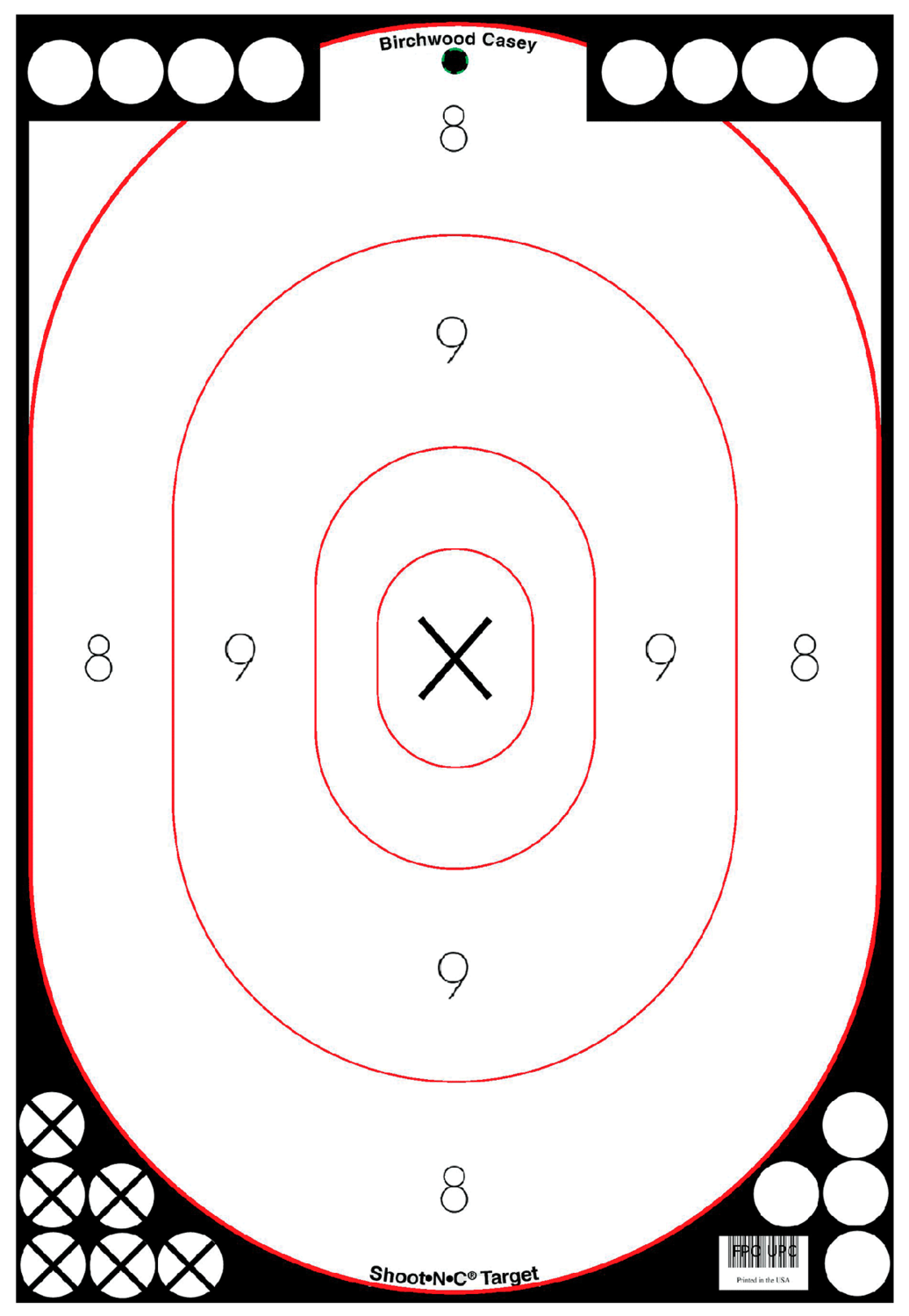 Birchwood Casey Shoot-n-c, Bir 34615          Shoot-n-c 12x18 Silt Wt/blk 5pk