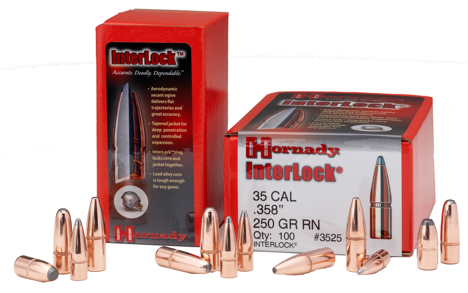 Hornady Interlock, Horn 3070   Bull .308 180 Sp                100/15