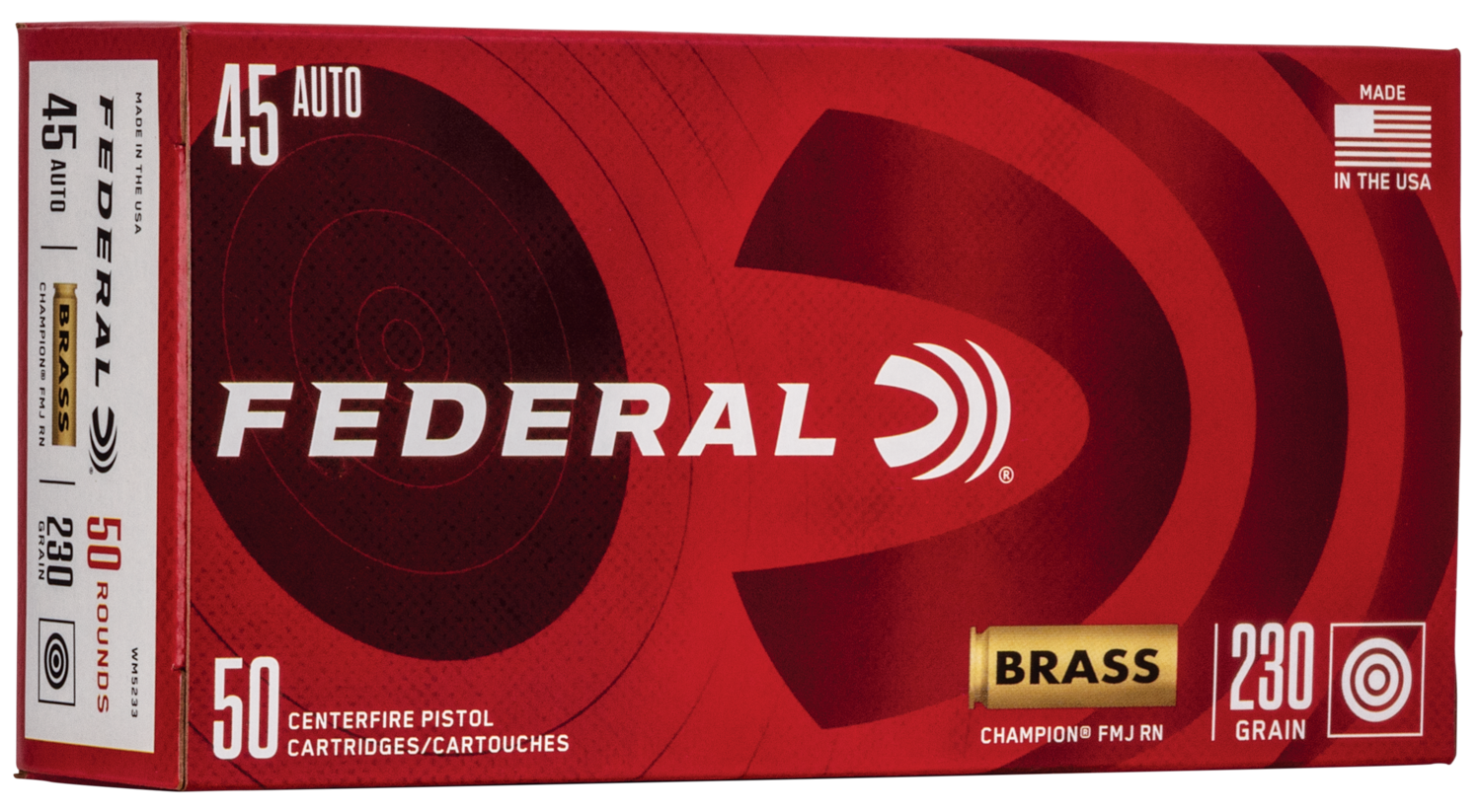 Federal Champion Training, Fed Wm5233 Champ 45        230 Fmj           50/20