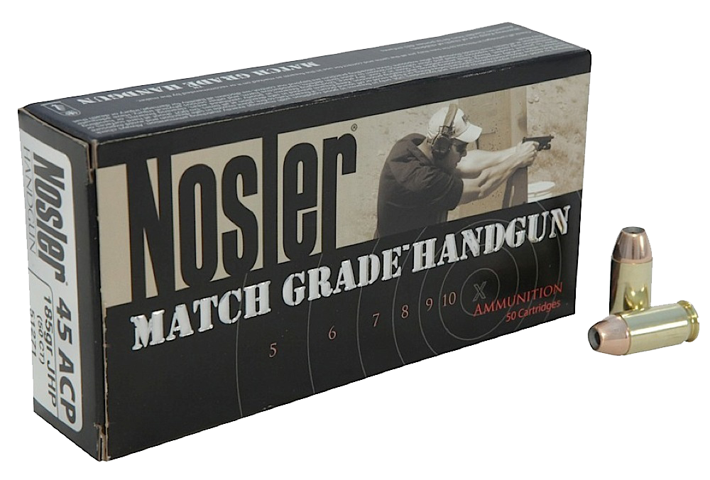 Nosler Assured Stopping Power, Nos 51271 Match Hg 45acp  185 Jhp            50/10