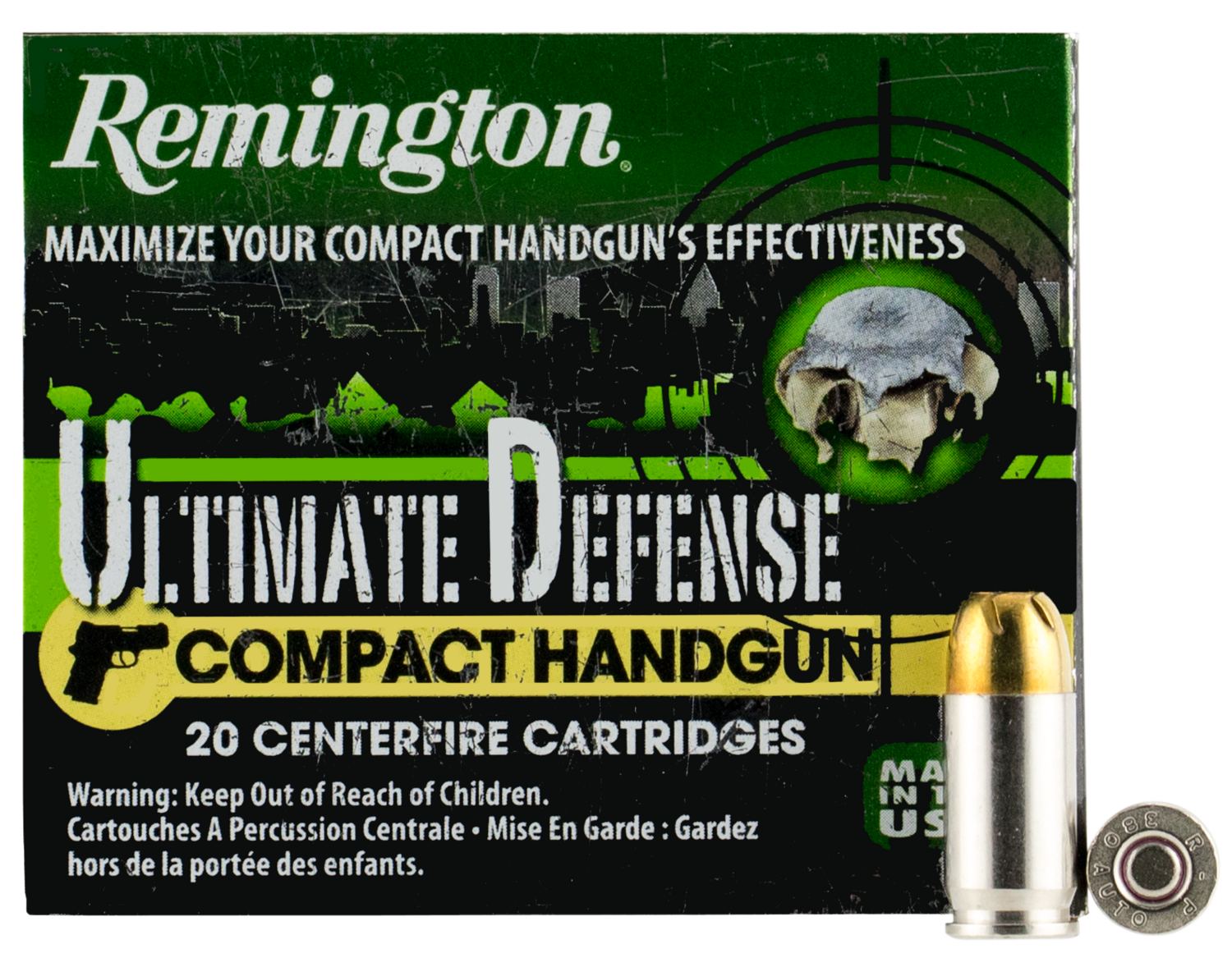 Remington Ammunition Ultimate Defense, Rem 28964 Chd380bn  Cmpt 380       102bjhp   20/25