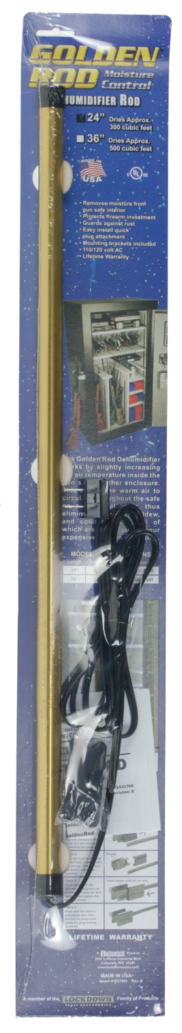Golden Rod Dehumidifier Rod, Lockdown 725741    Goldenrod 24in Dehumidifier