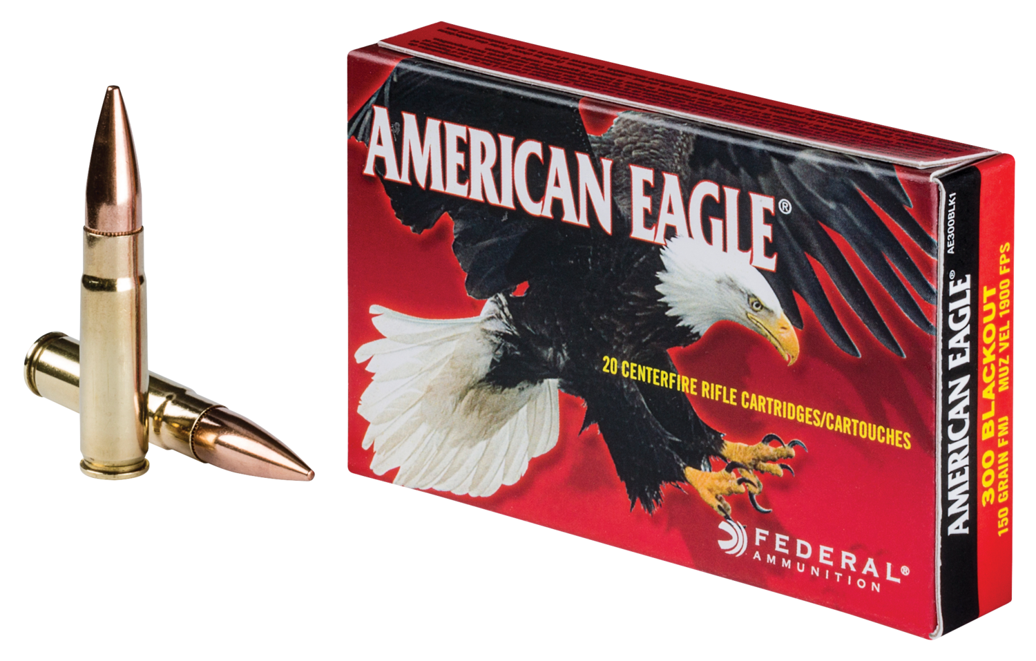 Federal American Eagle, Fed Ae300blk1      300bo   150 Fmjbt         20/25