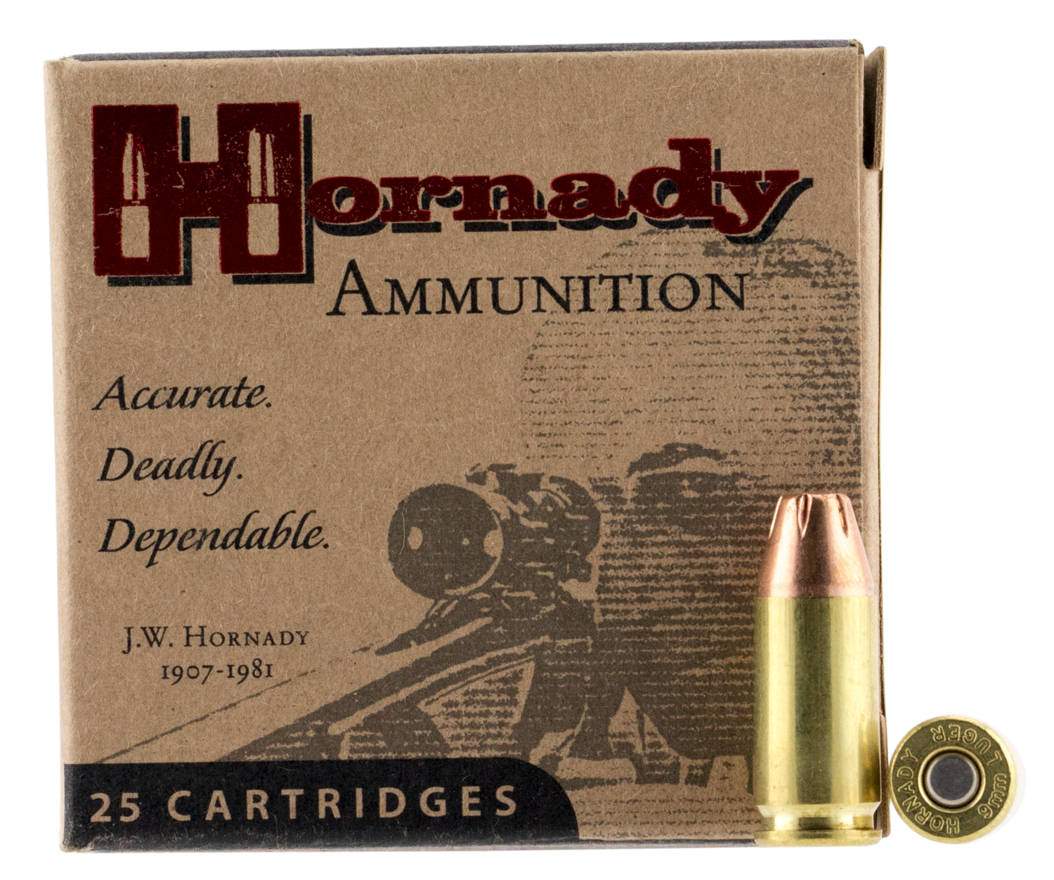 Hornady Custom, Horn 90242  Custom Hg  9mm     124 Jhp Xtp   25/10