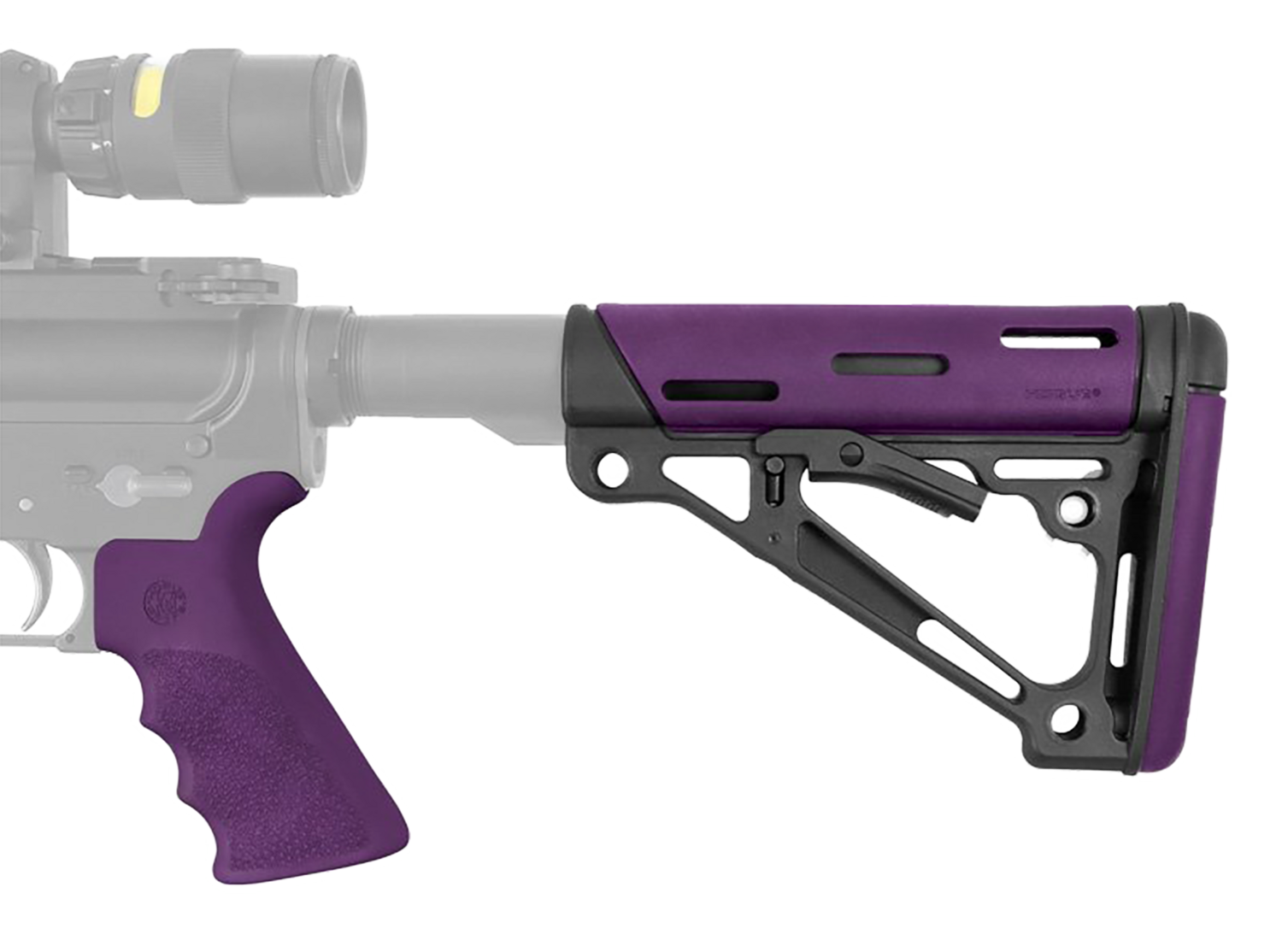 Hogue Overmolded, Hog 15655   Ar15 Kit Fg Grp/om Stk Purple