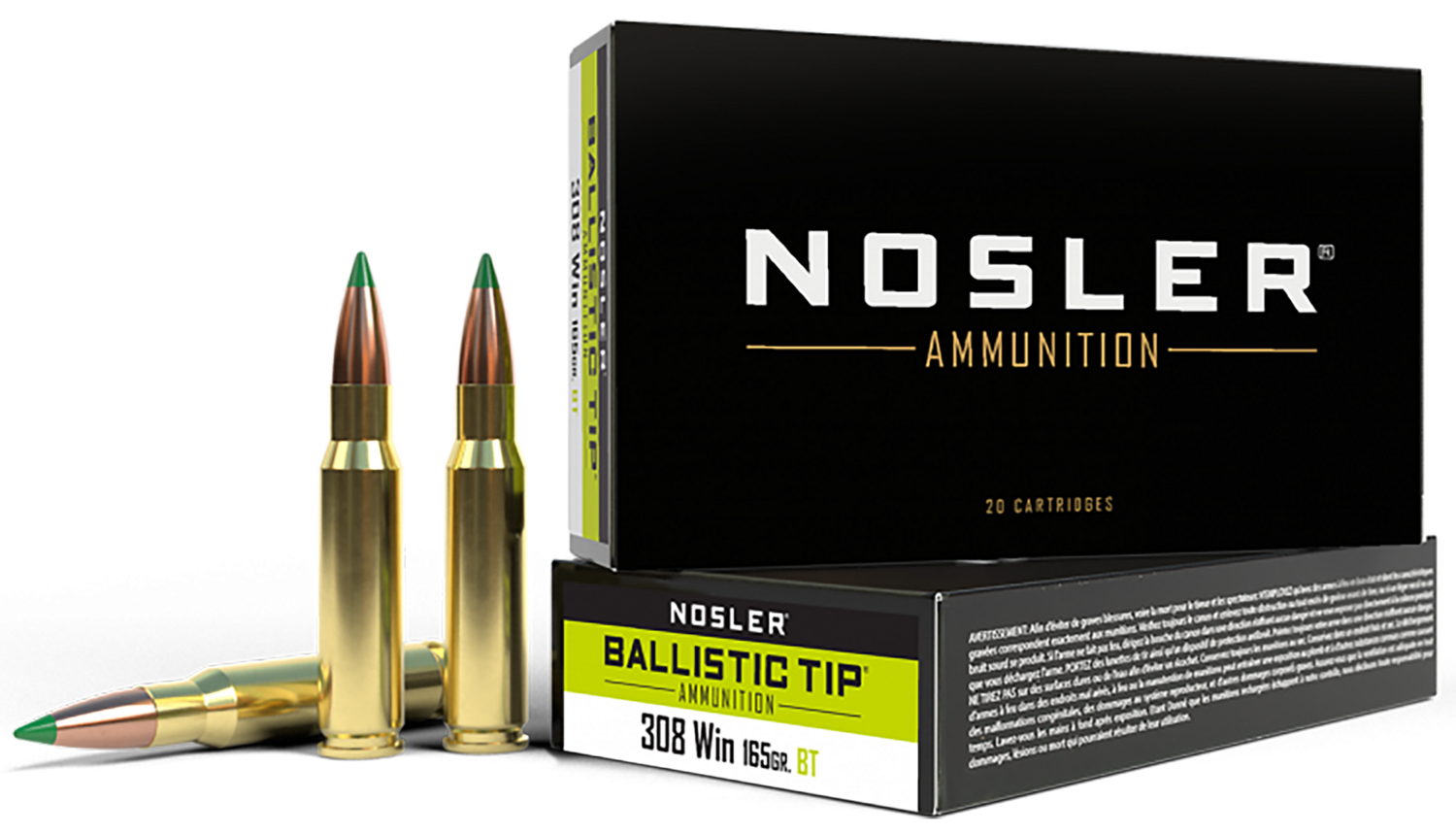 Nosler Ballistic Tip, Nos 40063 Trophy 308      165 Bt             20/10