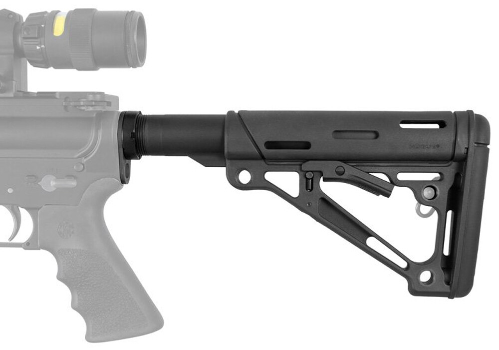 Hogue Overmolded, Hog 15045   Ar Om Coll Butt Milspec Blk