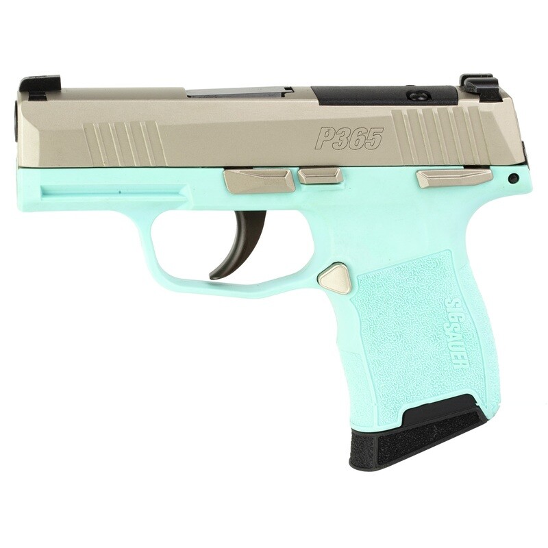 Sig P365 380acp 3.1 Sig P365 380acp 3.1" 10rd Nkl/turq