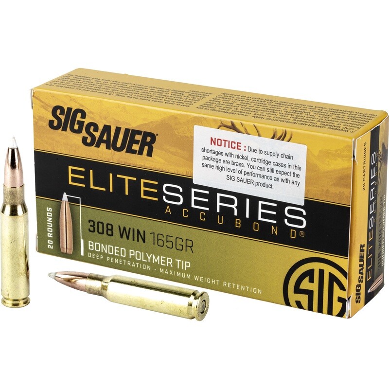 Sig Ammo 308win 165gr Elt Hnt 20/200 Sig Ammo 308win 165gr Elt Hnt 20/200