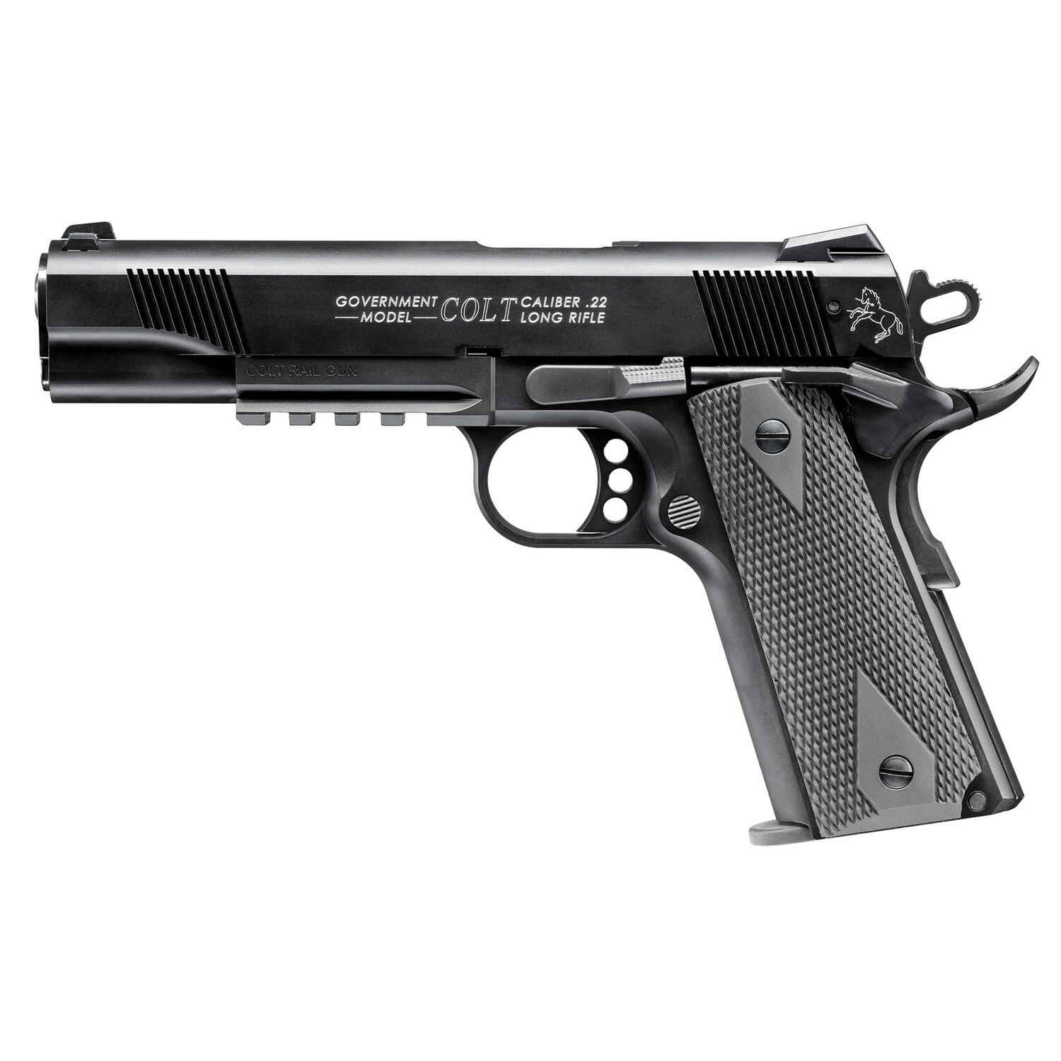 Wal Colt 1911 Railgn 22lr 5" Bl, Rounds: 10-Rounds
