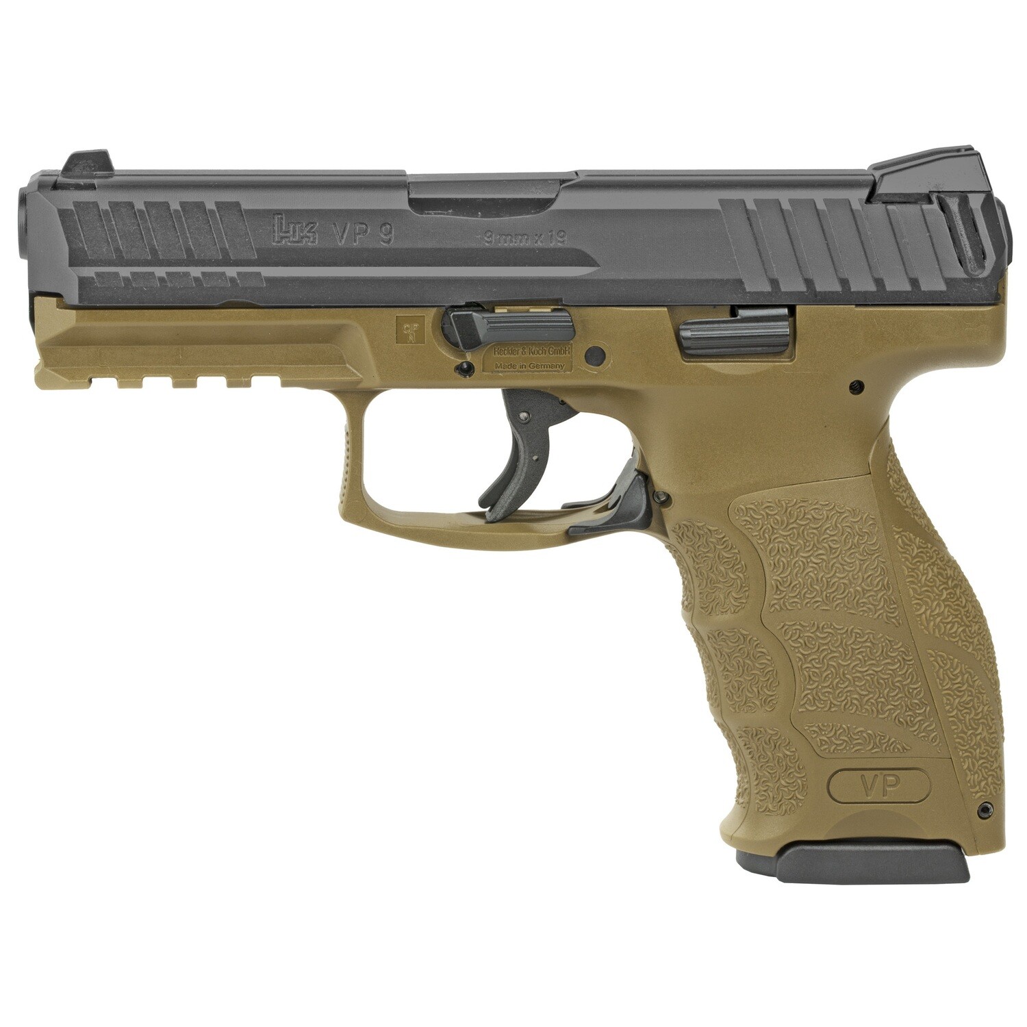 Hk Vp9 9mm 4" 2-17rd, Capacity: 17 rounds, Color: Flat dark earth
