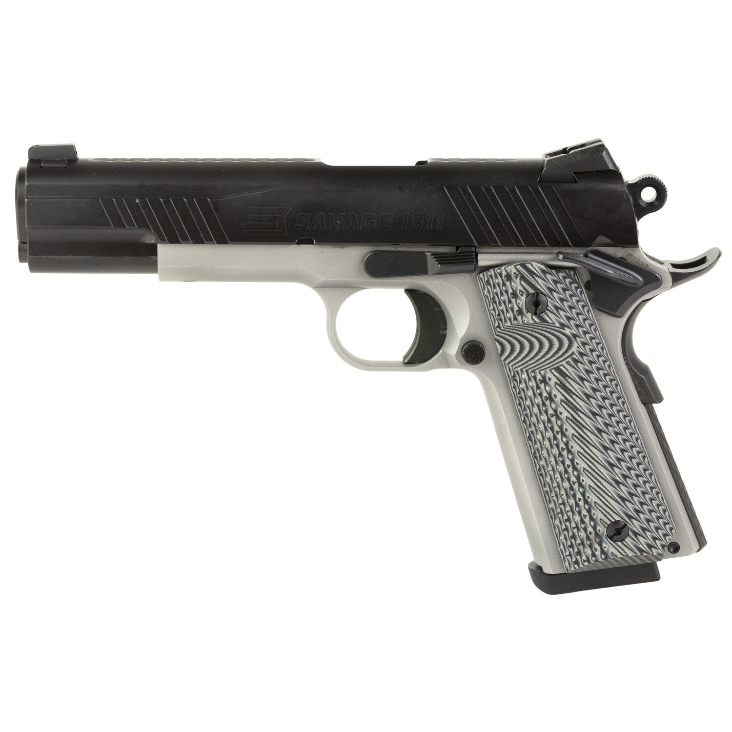 Sav 1911 45acp 5" 8rd Blk/sts