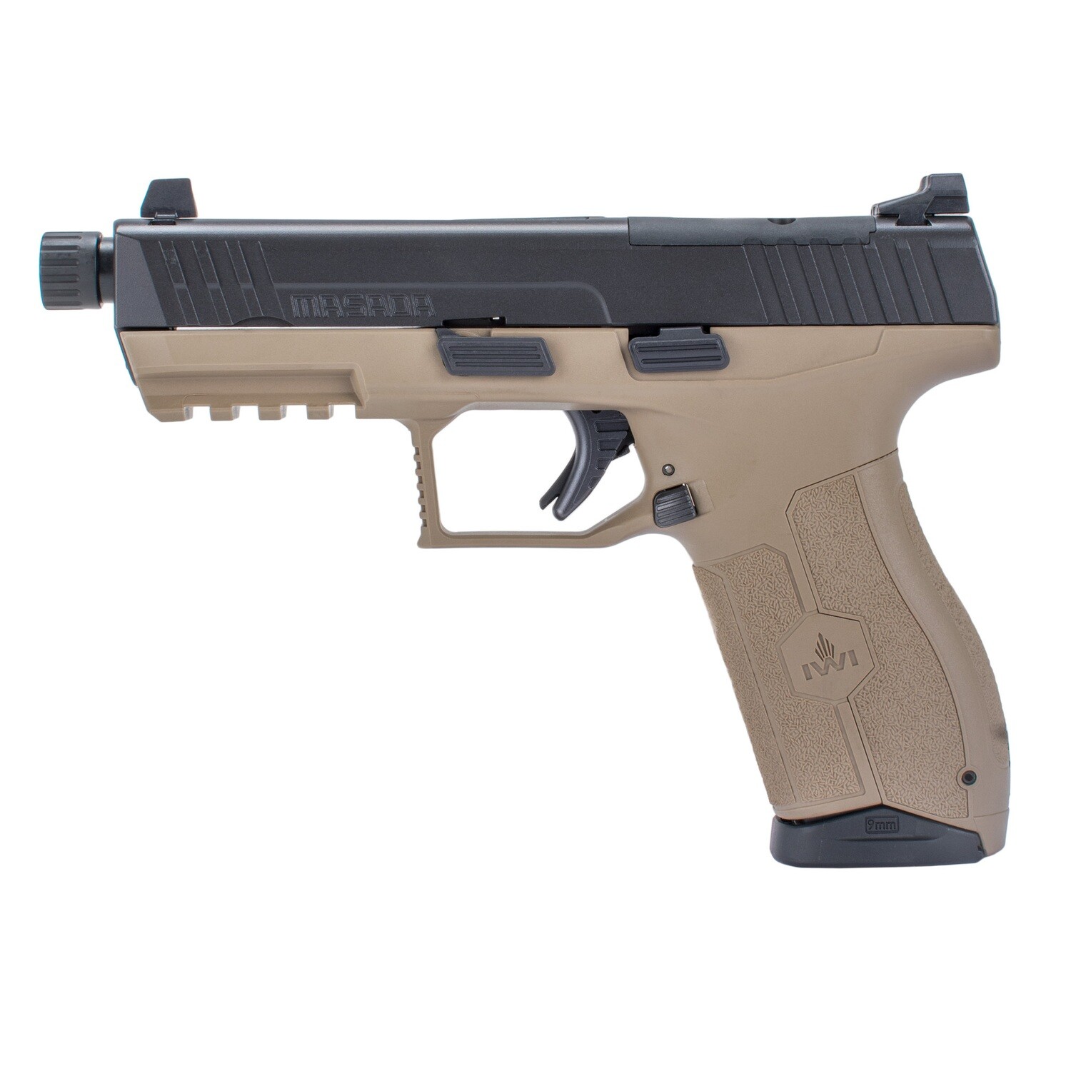 Iwi Masada Or 9mm 4.6" Thr 2-17rd, Color: Flat dark earth