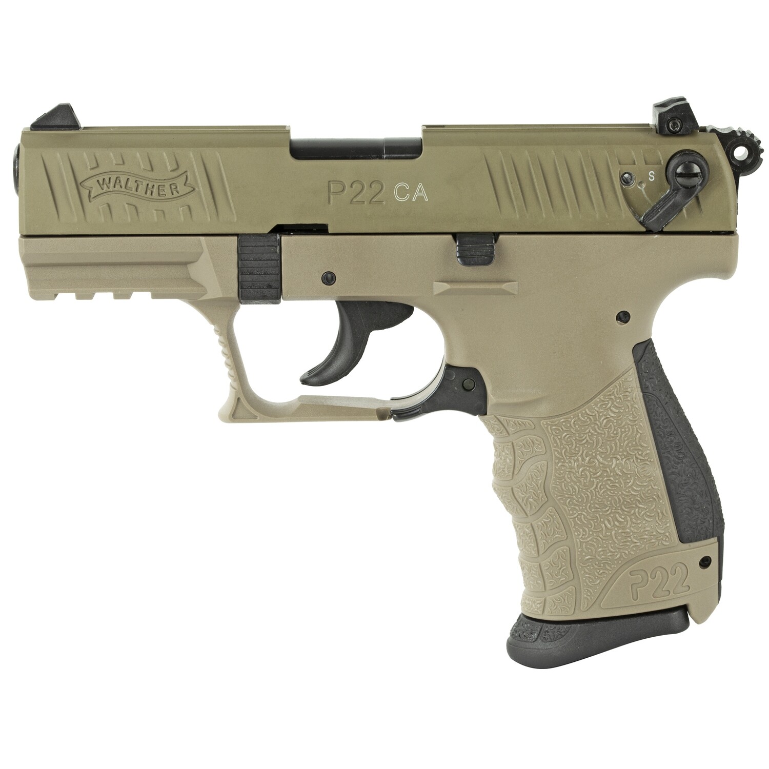 Wal P22 22lr 3.4" 1-10rd Ca, Finish/Color: Flat Dark Earth