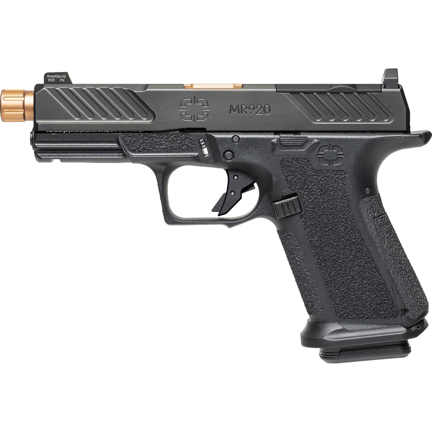 Shdw Mr920 Cmbt 9mm 4.5" Thr, Color/Finish: Bronze