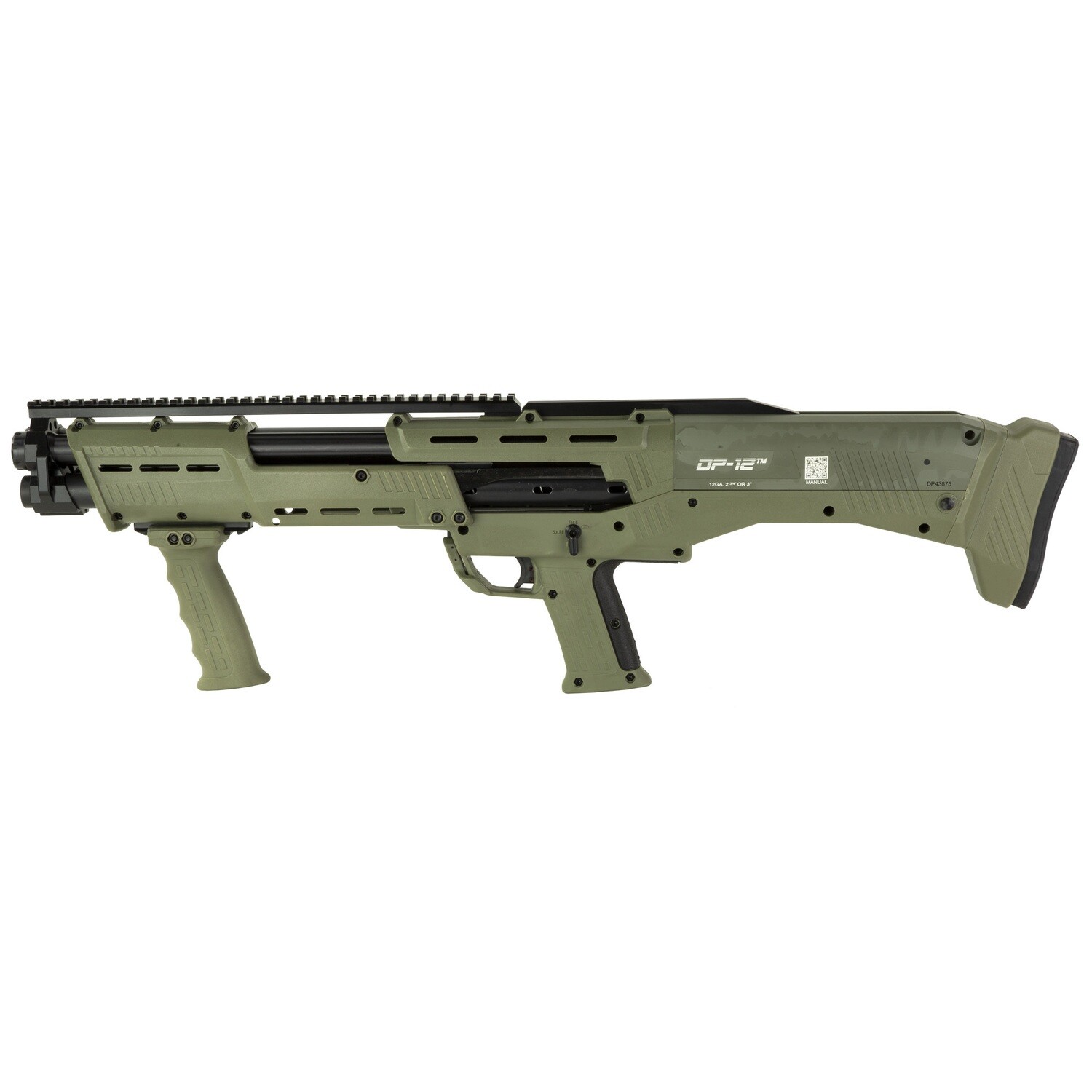 Std Manf Dp12 12ga 18.875", Color/Finish: Od Green, Capacity: 14 rounds