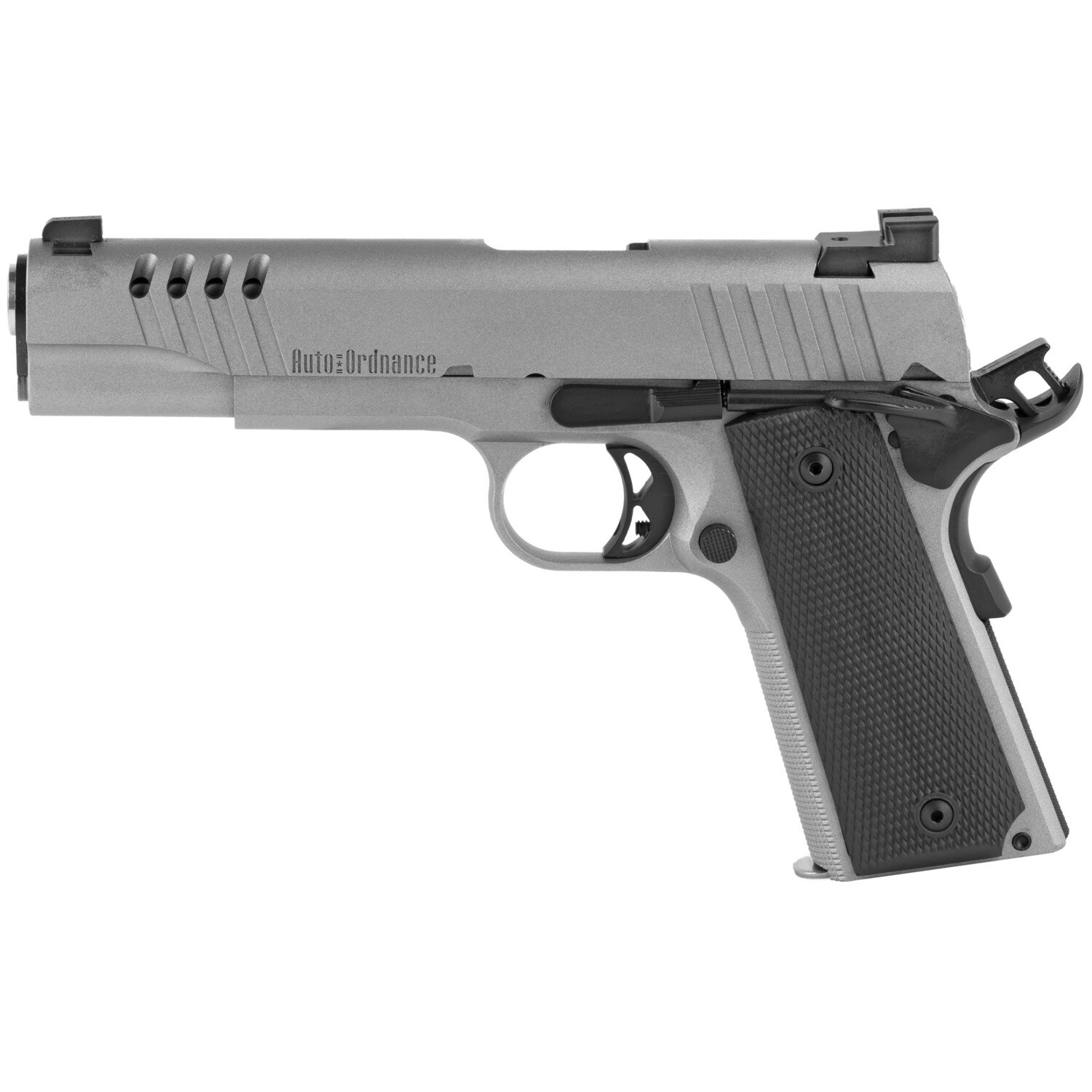 Auto Ord 1911 45acp 5" 7rd Silver