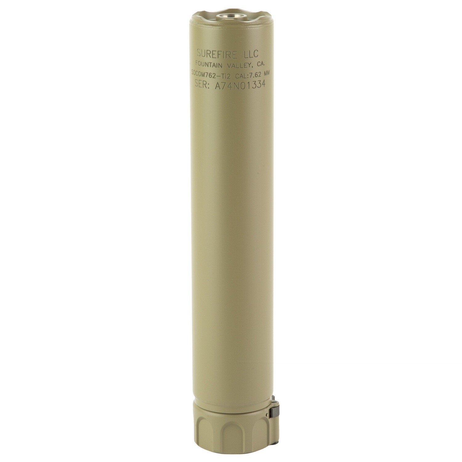 Surefire Socom End Mnt Ti 7.62mm, Color/Finish: Dark earth