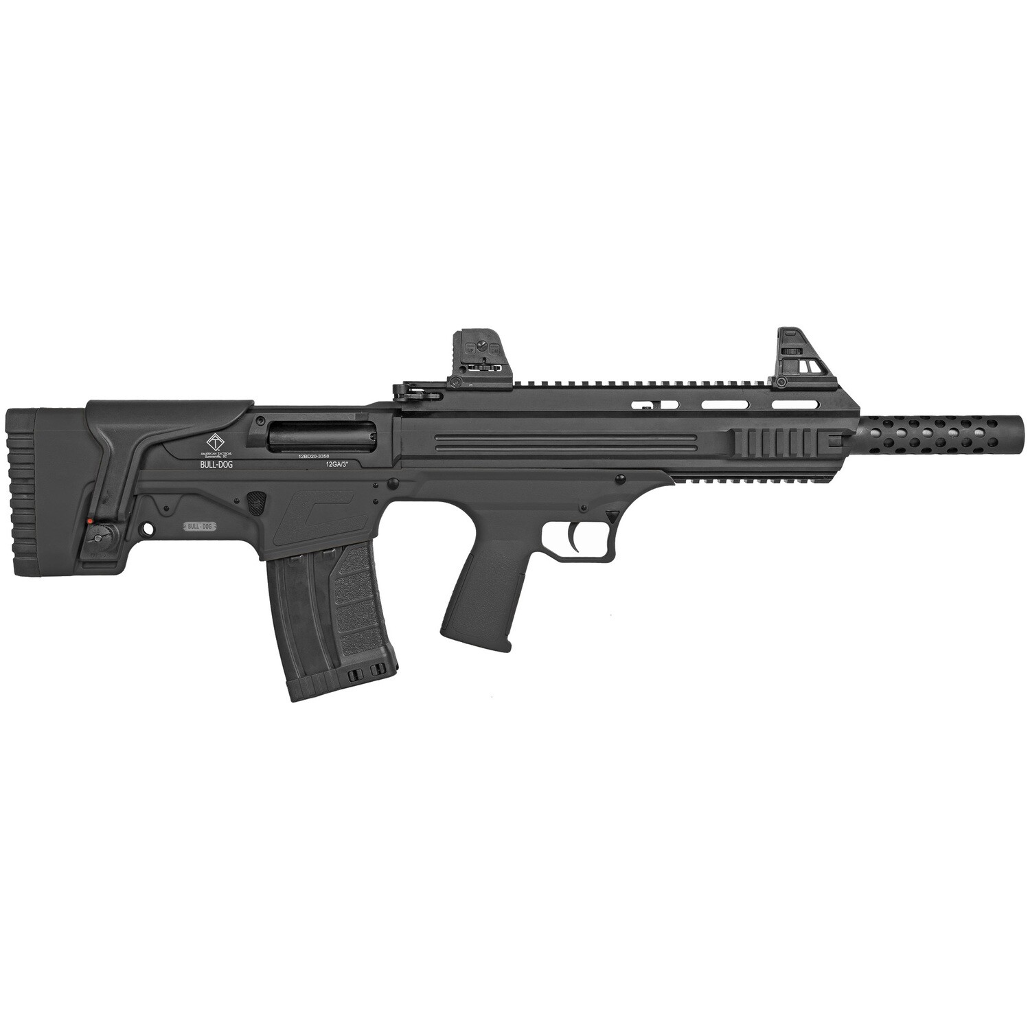 Ati Bulldog 12ga 18.5" 5rd, Color: Black