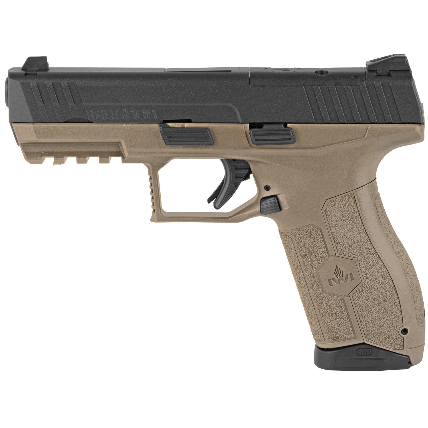 Iwi Masada Or 9mm 4.1" 2-17rd, Color: Flat dark earth