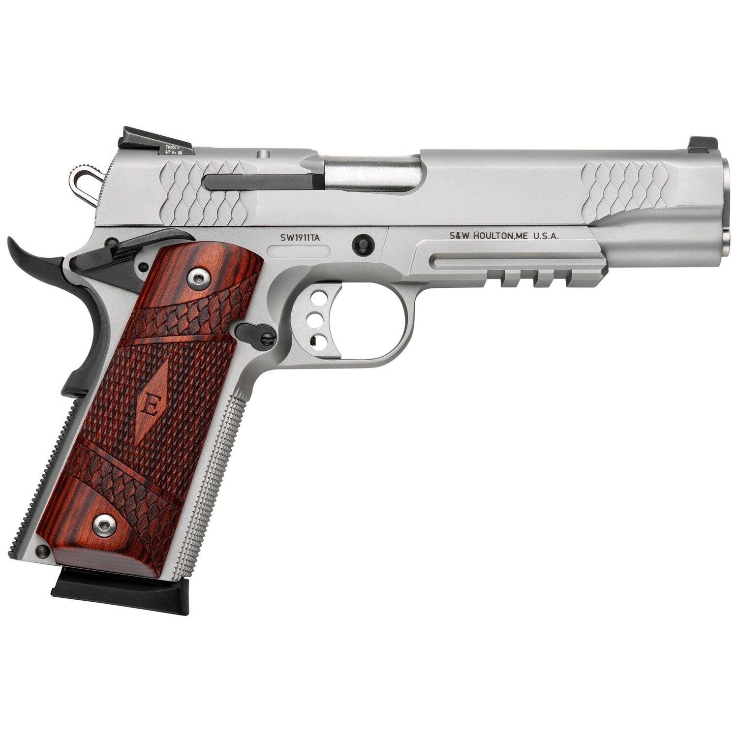 S&w 1911ta E 45acp 5" Sts Ns Rail Wd
